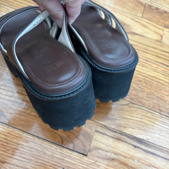 Marge Sherwood Brown Platform Sandals 36 - Picture 8 of 9